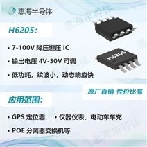 惠海半导体100V耐压3A电动滑板车仪表降压稳压芯片H6205